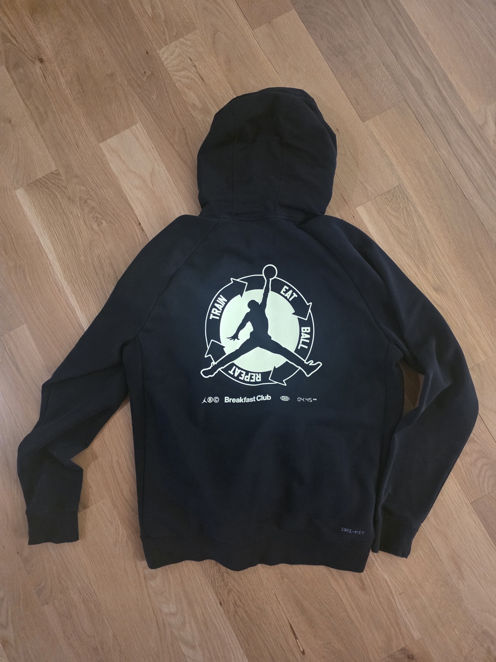 Jordan Black Hoodie with White Back Graphic
